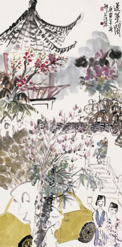 《城市風情—江源中國畫作品展》假澳門陸軍俱樂部展覽廳揭幕