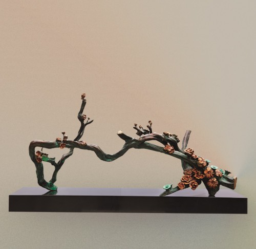 Flores de ameixa na primavera