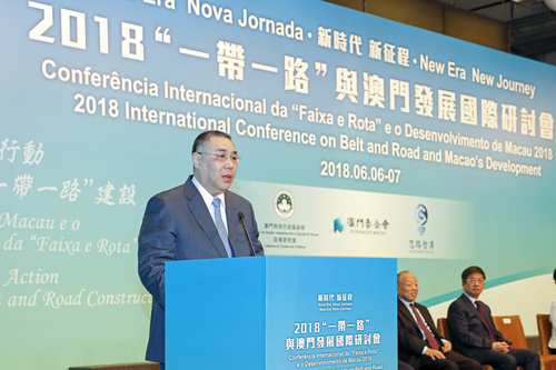 Chefe do Executivo afirma que o contributo de Macau para «Uma Faixa, Uma Rota» é uma obrigação e responsabilidade