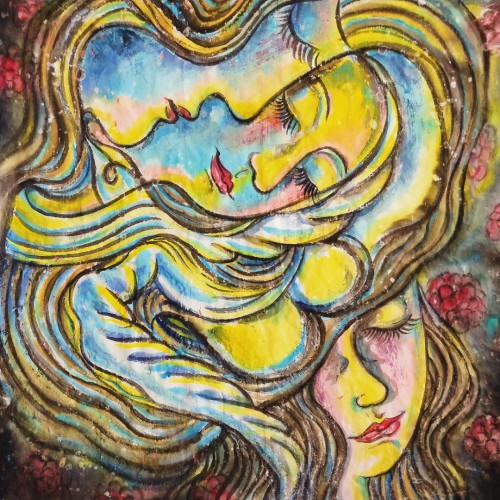  Pintura de Yu Jian：＂Chapéu de palha da menina＂